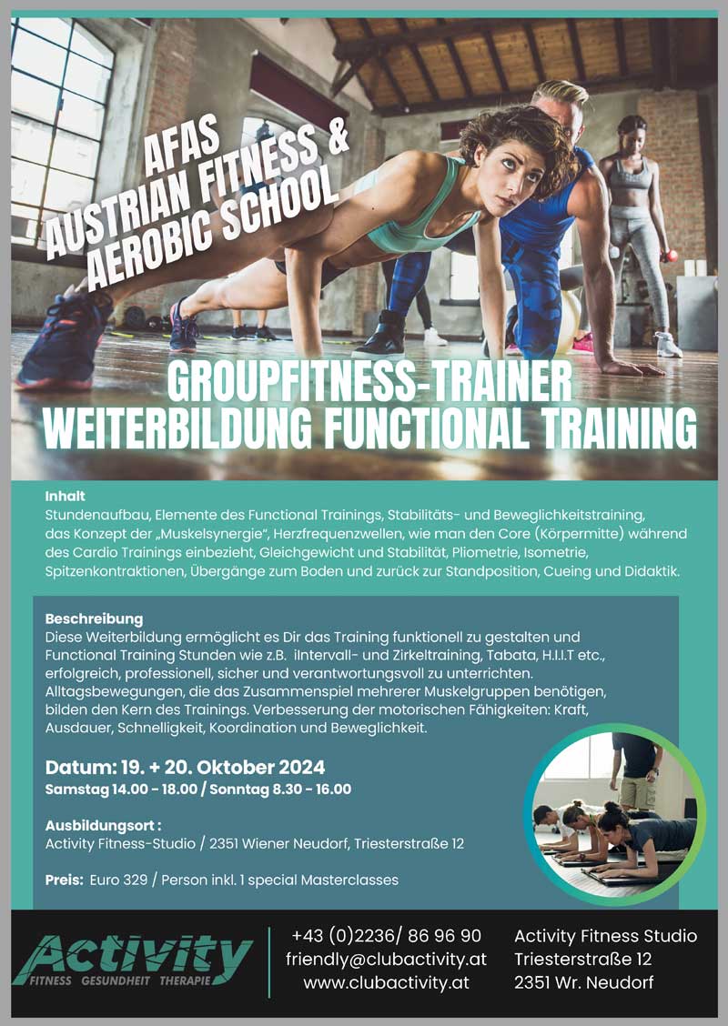 Groupfitness-Trainer Weiterbildung FUNCTIONAL Training